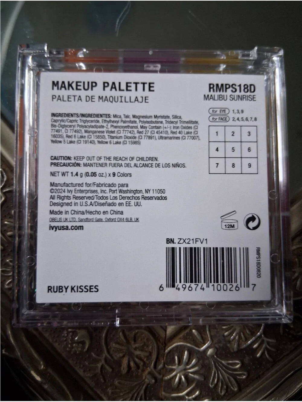 Malibu Sunrise 9-Color Eyeshadow Palette - Pink, Yellow, Orange